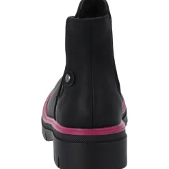 Palado Natlee, Chelsea Boots, Damen, Schwarz/Pink