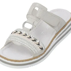 Rieker V02M6, Pantoletten & Badeschuhe, Damen, Grau (Silver)
