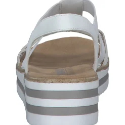 Rieker V0240, Plateau-Sandaletten, Damen, Weiß (Weiss)