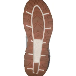 Rieker W0063-80, Schnürstiefel, Damen, offwhite/murmel
