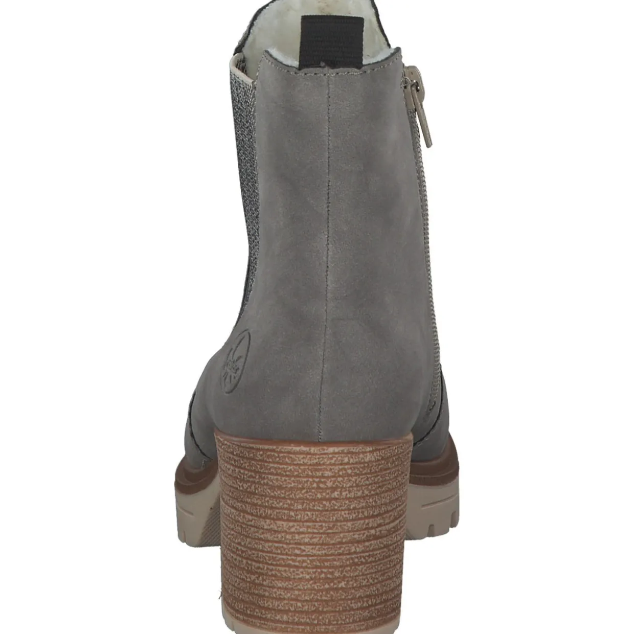 Rieker Y9071, Winterstiefeletten, Damen, Grau (Leinen)