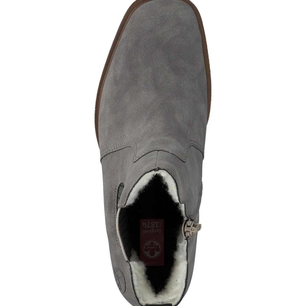 Rieker Y9071, Winterstiefeletten, Damen, Grau (Leinen)