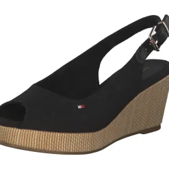 Tommy Hilfiger FW0FW04788, Keilsandaletten, Damen, Schwarz (Black)