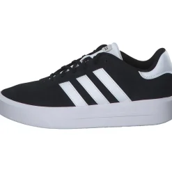 Adidas Court Platform Suede, Schnürschuhe, Schwarz