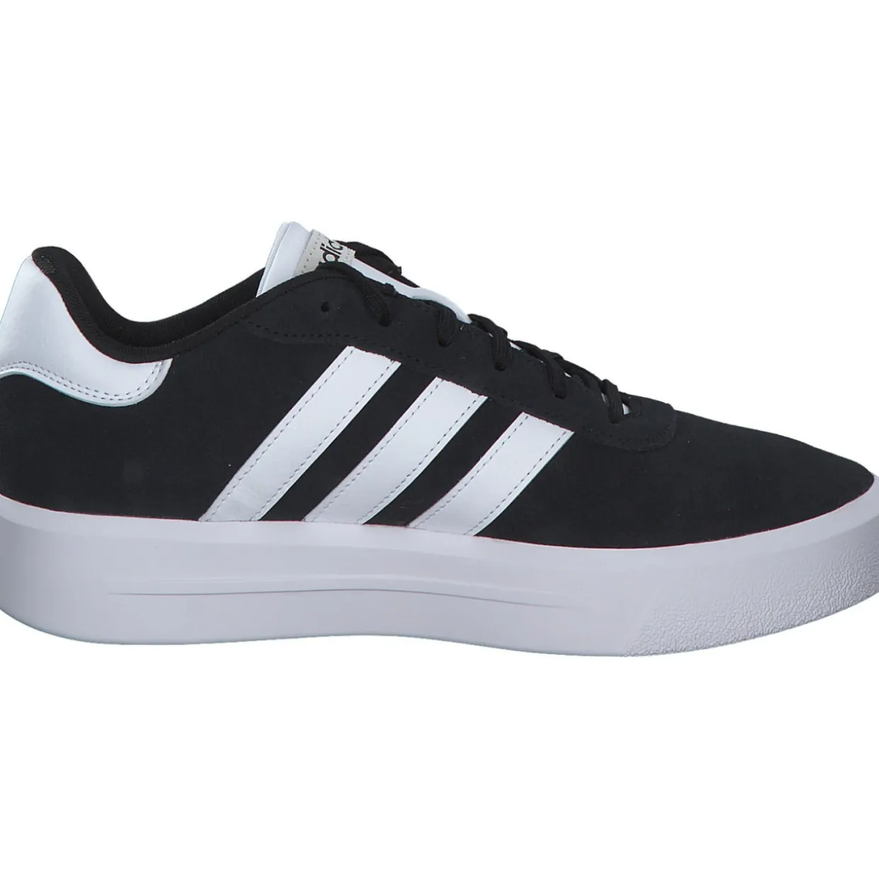 Adidas Court Platform Suede, Schnürschuhe, Schwarz