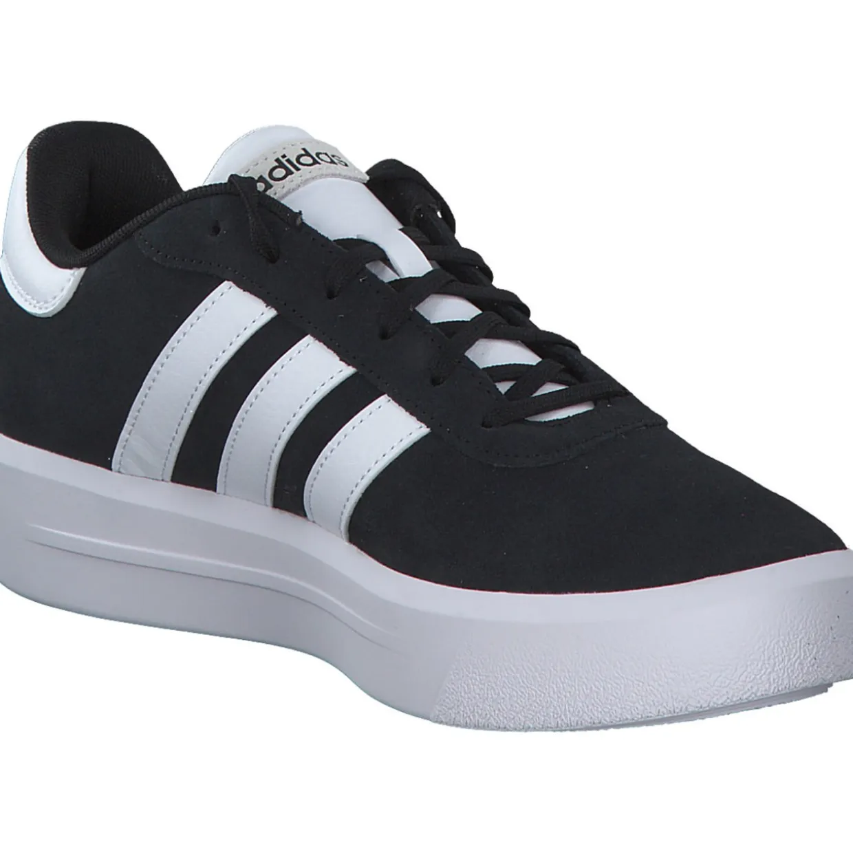 Adidas Court Platform Suede, Schnürschuhe, Schwarz