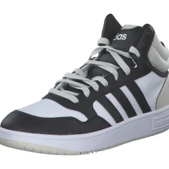 Adidas Hoops 3.0 MID K, Stiefel, Kinder, ftwr white/core black/halo sil