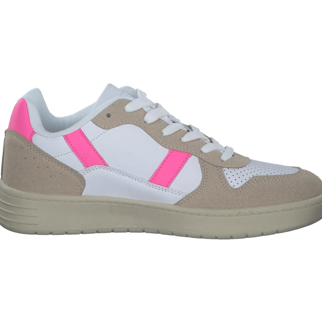 British Knights B47-3616-01 Raww, Schnürschuhe, Damen, white/beige/neon pink