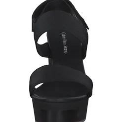 Calvin Klein YW0YW01360, Plateau-Sandaletten, Damen, black