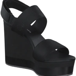 Calvin Klein YW0YW01360, Plateau-Sandaletten, Damen, black