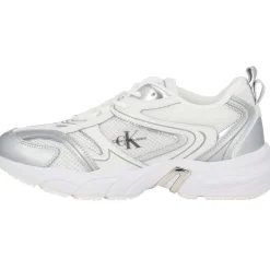 Calvin Klein YW0YW01381, Schnürschuhe, Damen, weiß silber metallic