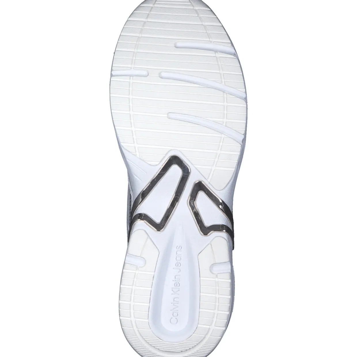 Calvin Klein YW0YW01381, Schnürschuhe, Damen, weiß silber metallic