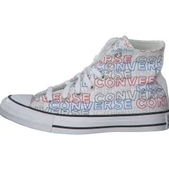 Converse CTAS HI, Sneakers High, Weiß (Weiß/Rot/Blau)