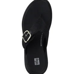 Fit Flop F-Mode Buckle Shimmer HG7, Zehentrenner, Damen, BLACK
