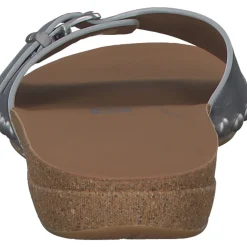 Fit Flop Iqushion Adkustable Buckle HT2, Plateau-Pantoletten, Damen, SILVER