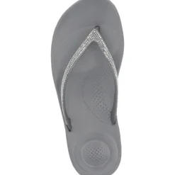 Fit Flop Iqushion Sparkle R08, Badeschuhe, Damen, Schwarz