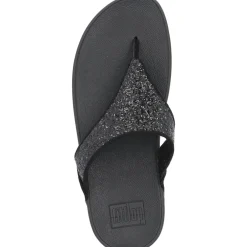 Fit Flop Lulu Glitter X03, Badeschuhe, Damen, Schwarz