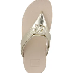 Fit Flop Lulu Paddes Knot HN8, Zehentrenner, Damen, platino metallic (beige)