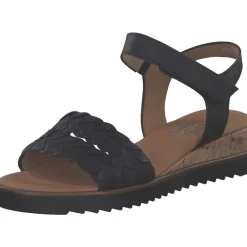 Gabor Comfort 62.759, Keilsandaletten, Damen, schwarz(Kork/schw)