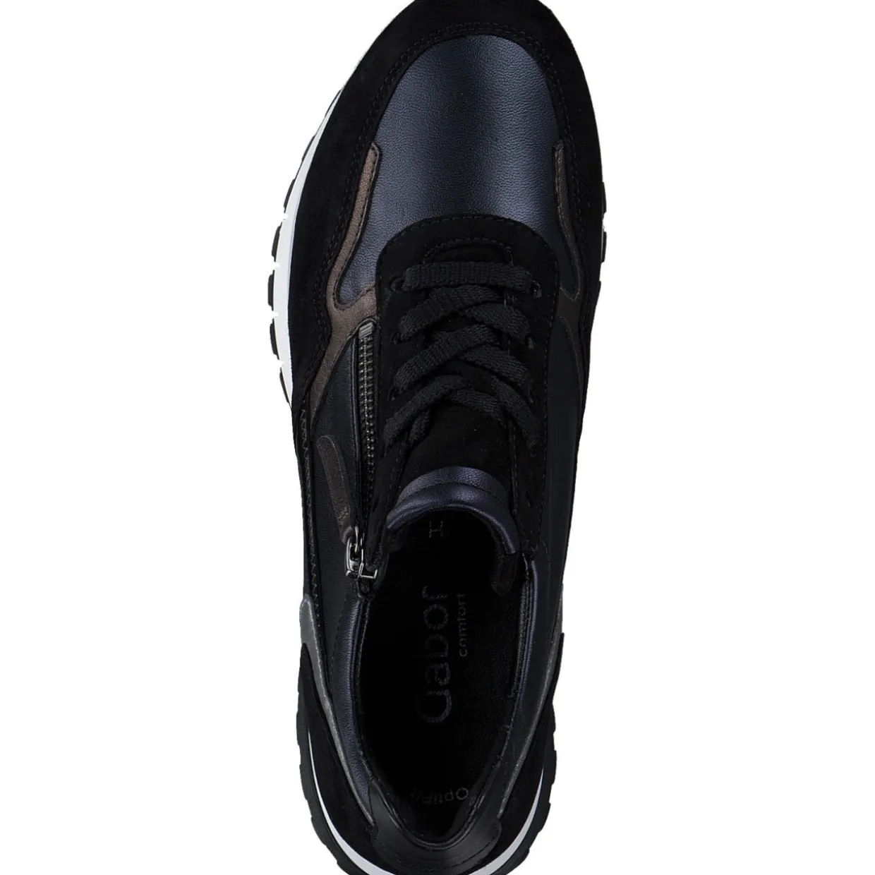 Gabor 56.378.36, Schnürschuhe, Damen, ocean/schw/smog