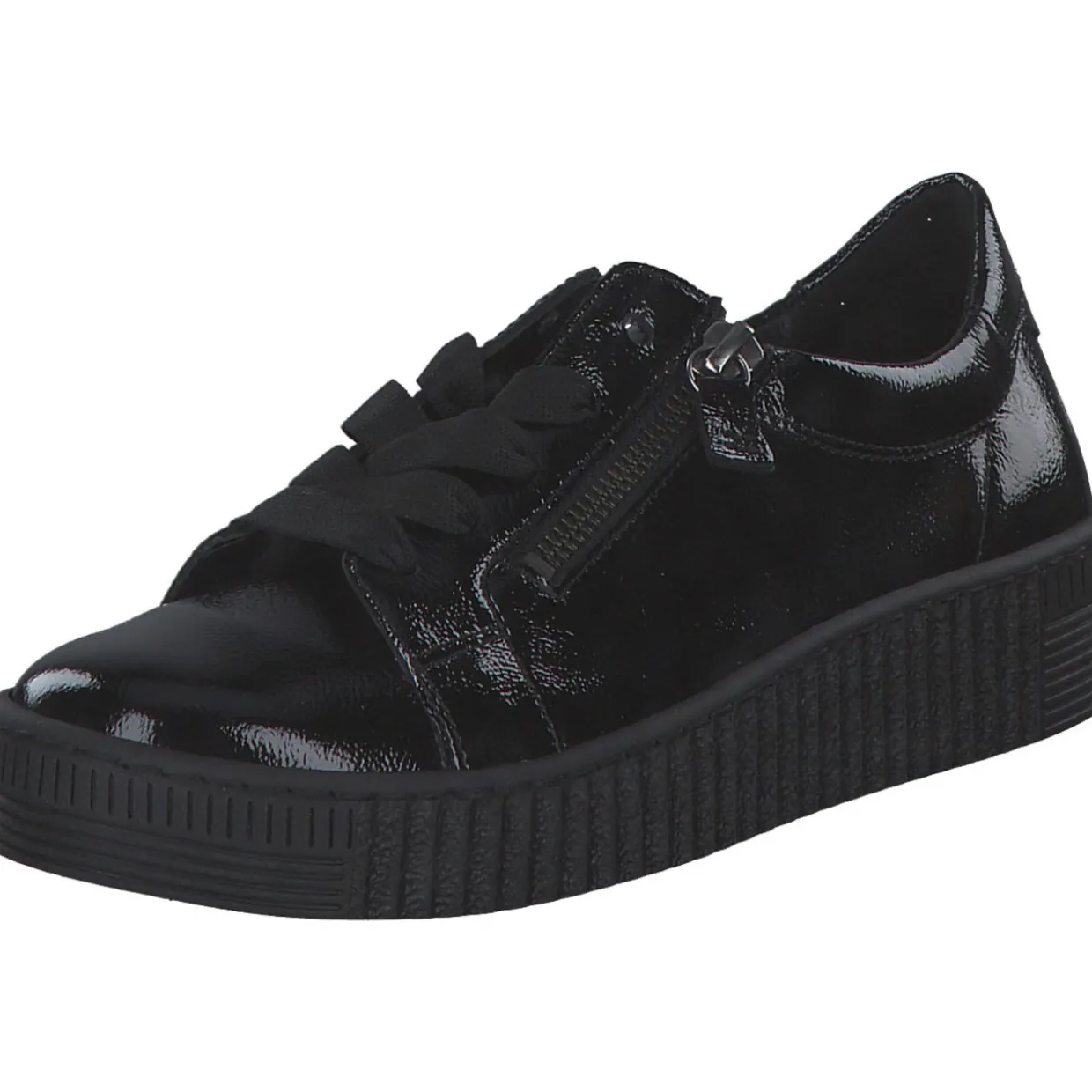 Gabor 53.334.97, Schnürschuhe, Damen, Schwarz (Schwarz Lack)