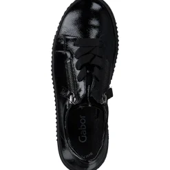 Gabor 53.334.97, Schnürschuhe, Damen, Schwarz (Schwarz Lack)