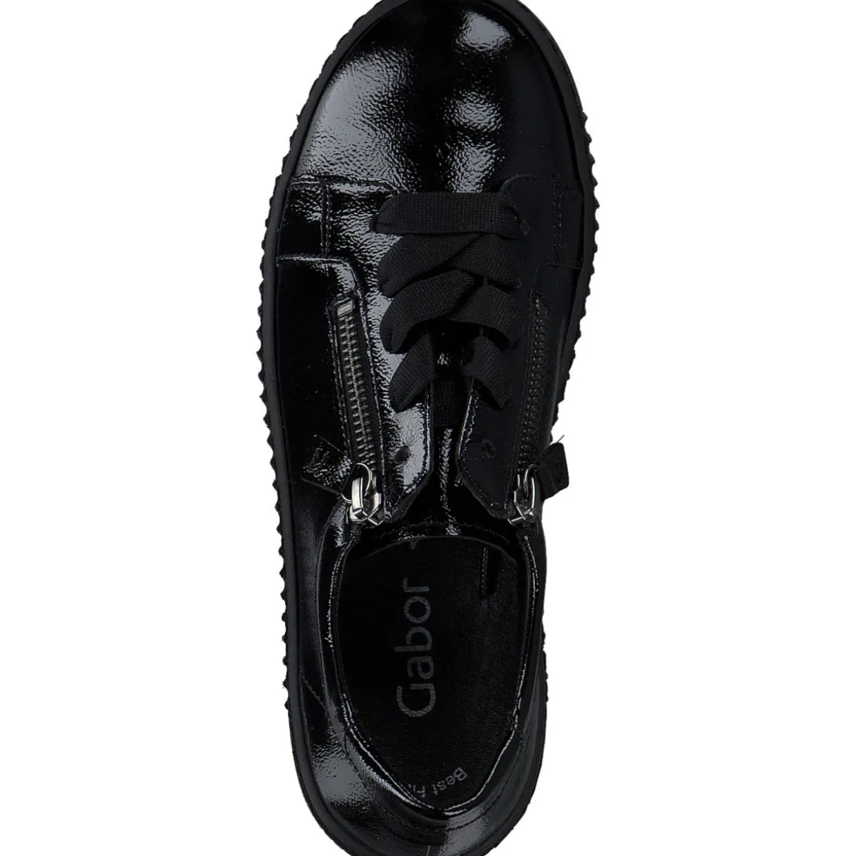 Gabor 53.334.97, Schnürschuhe, Damen, Schwarz (Schwarz Lack)