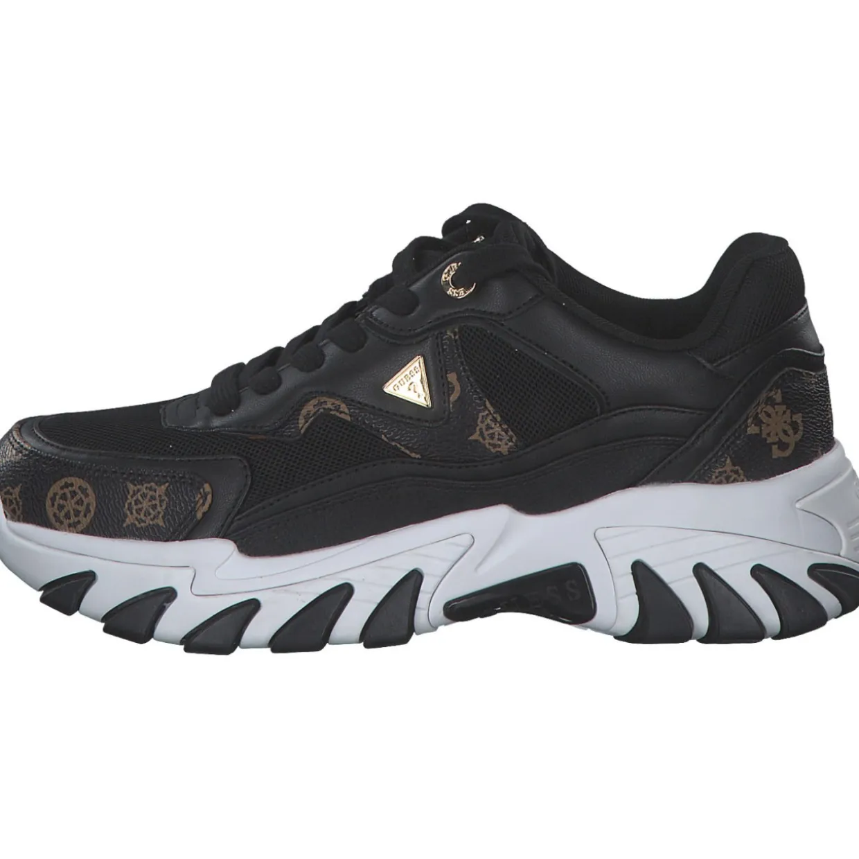 Guess FLTNOW-FAL12, Schnürschuhe, Damen, Schwarz