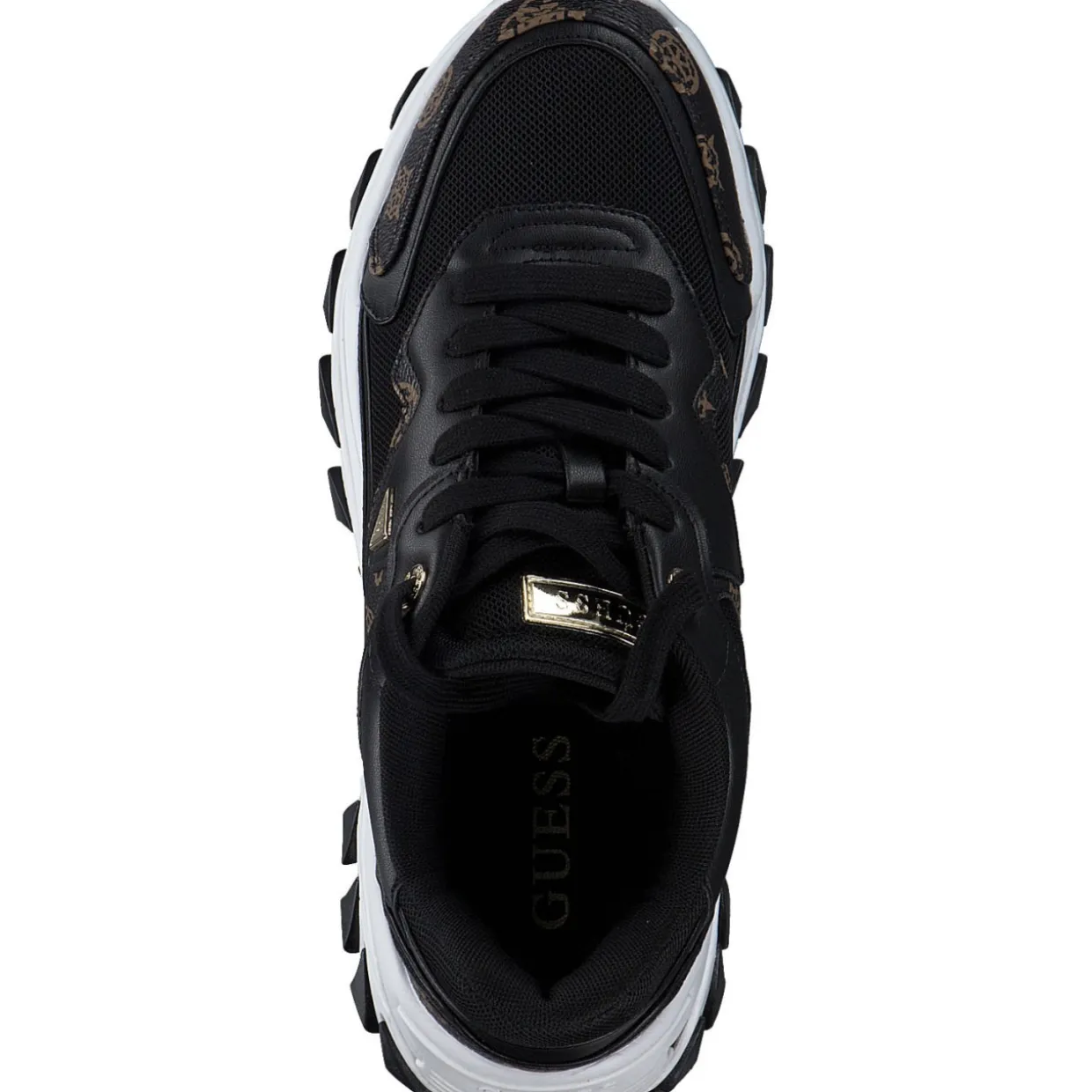 Guess FLTNOW-FAL12, Schnürschuhe, Damen, Schwarz