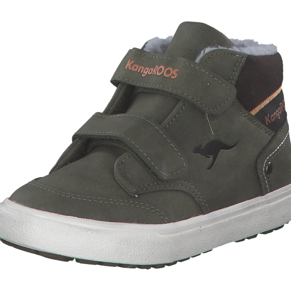 KangaROOS 02114/8037 KaVu Primo V, Lauflernschuhe, Kinder, olive/flame