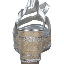 Marco Tozzi 28370, Plateau-Sandaletten, Damen, Grau (Silver Comb)