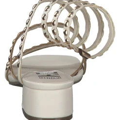 Menbur 24704, Keilsandaletten, Damen, white (beige)