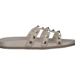 Menbur 24921, Plateau-Pantoletten, Damen, white (beige)