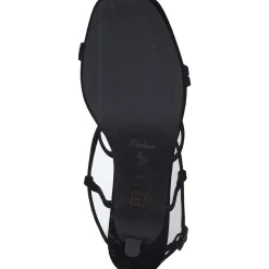 Menbur 24717, Plateau-Sandaletten, Damen, Schwarz