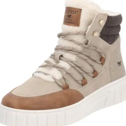 Mustang 1446601, Schnürstiefel, Damen, taupe