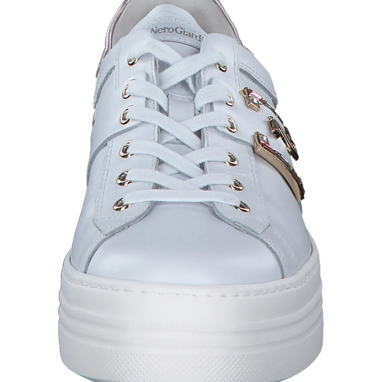 NeroGiardini E409967D, Schnürschuhe, Damen, Weiß