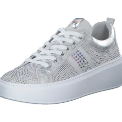 NeroGiardini E409988D, Schnürschuhe, Damen, weiß silber