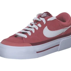 Nike Court Legacy Lift FJ1986, Schnürschuhe, Damen, adobe/white-team red-dragon re