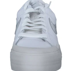 Nike Court Legacy Lift HQ2307, Schnürschuhe, Damen, white/met silver-lt bone