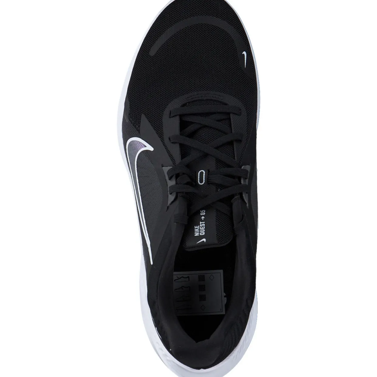 Nike Quest 5 DD9291, Schnürschuhe, Damen, black/white iron grey/sk smoke