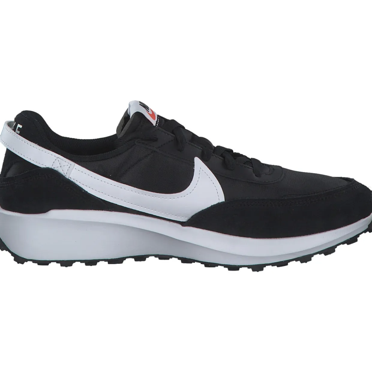 Nike Waffle Debut DH9523, Sneakers Low, Damen, BLACK/WHITE-ORANGE-CLEAR