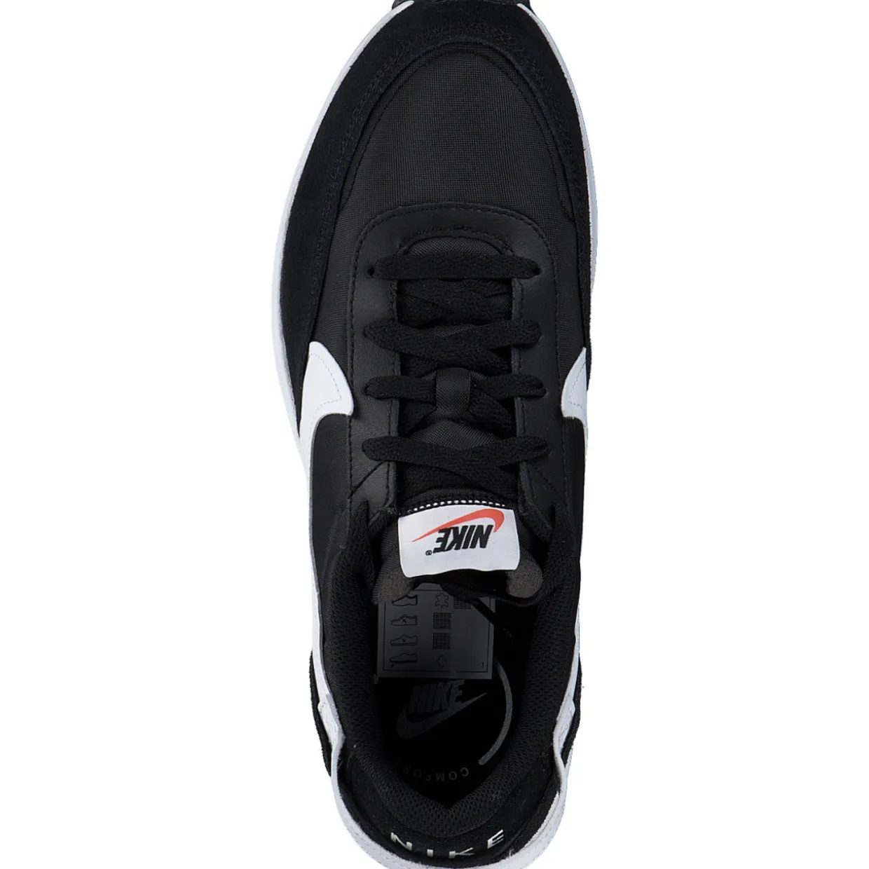 Nike Waffle Debut DH9523, Sneakers Low, Damen, BLACK/WHITE-ORANGE-CLEAR