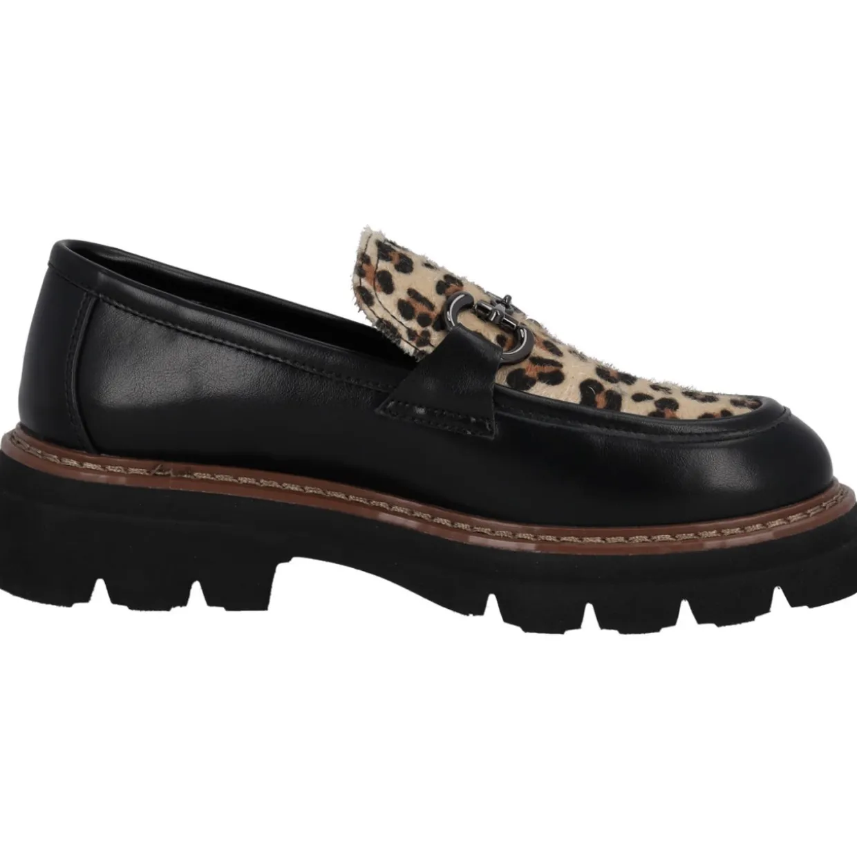 Palado Alyndra, Loafers, Damen, Schwarz/Leo Beige