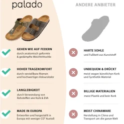 Palado Chios, Pantoletten, Damen, Lack Schwarz