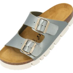 Palado Korfu PL Metallic, Plateau-Pantoletten, Damen, Olive