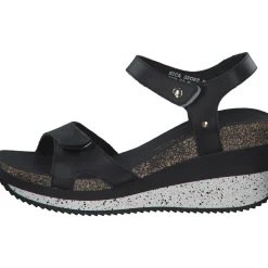 Panama Jack Nica Sport B, Plateau-Sandaletten, Damen, Schwarz