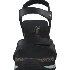 Panama Jack Nica Sport B, Plateau-Sandaletten, Damen, Schwarz