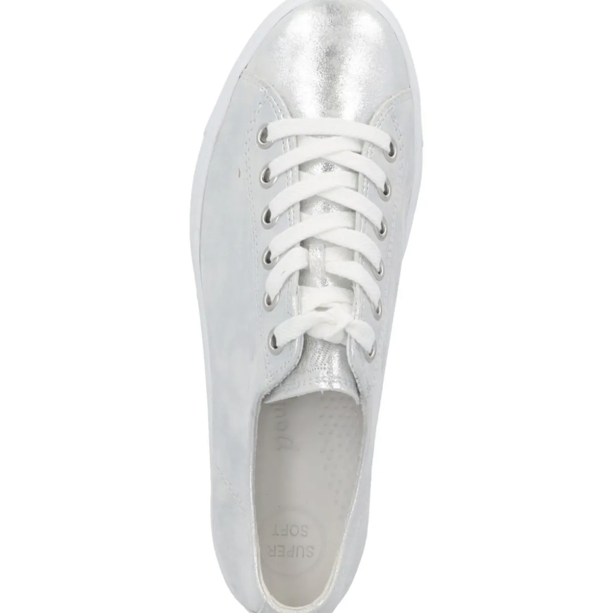 Paul Green 4790, Sneakers Low, Damen, weiß silber metallic