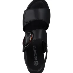 Remonte D0P53, Keilsandaletten, Damen, schwarz/schwarz