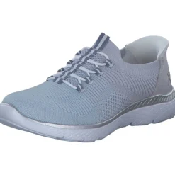 Rieker M5066, Slip-On-Sneaker, Damen, aqua-lilac/lilac